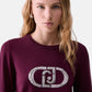 Maglione A Girocollo Donna Liu Jo Con Logo Gioiello LJ In Strass  TF6261MS63L