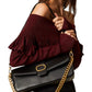 Borsa A Tracolla Donna Twinset In Pelle Con Patta E Catena  252TD836A