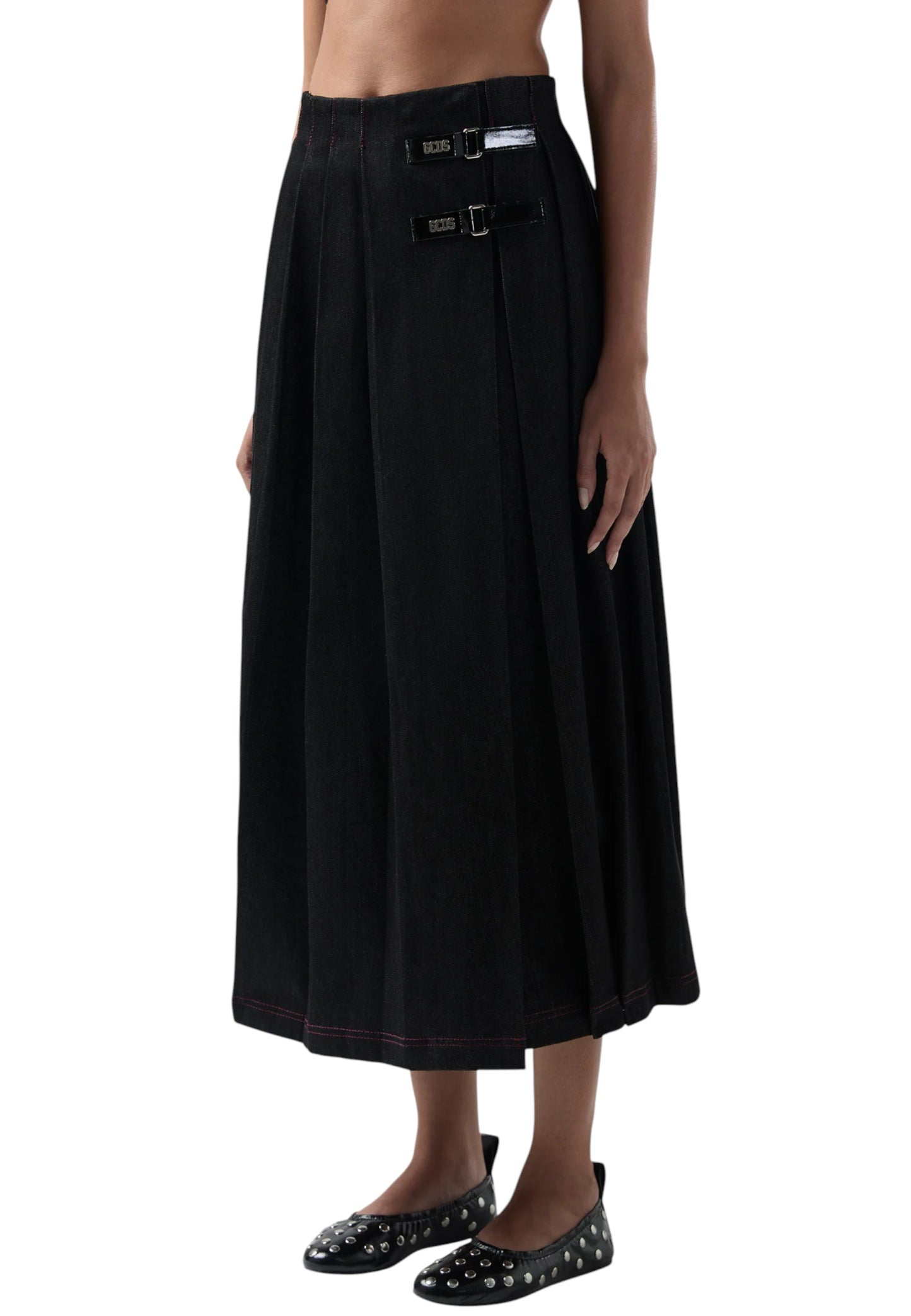 Gonna  Donna Gcds  Pleated Denim B2CW3201DA8