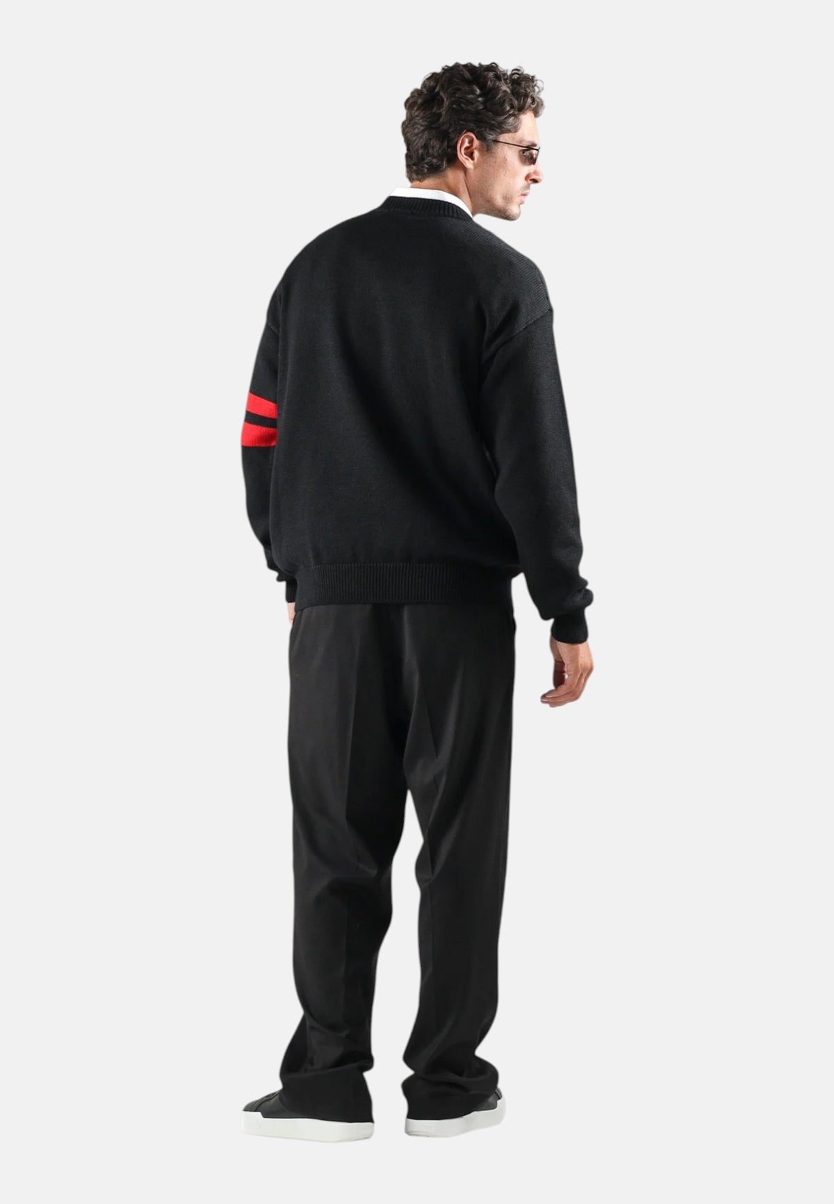 Maglione A Girocollo Uomo Gcds Maglia in lana merino e acrilico, logo frontale, dettaglio grafico sulle maniche, polsi e fondo a costine, vestibilit� regular Logo Regular Crewneck Z0MLQF152K155