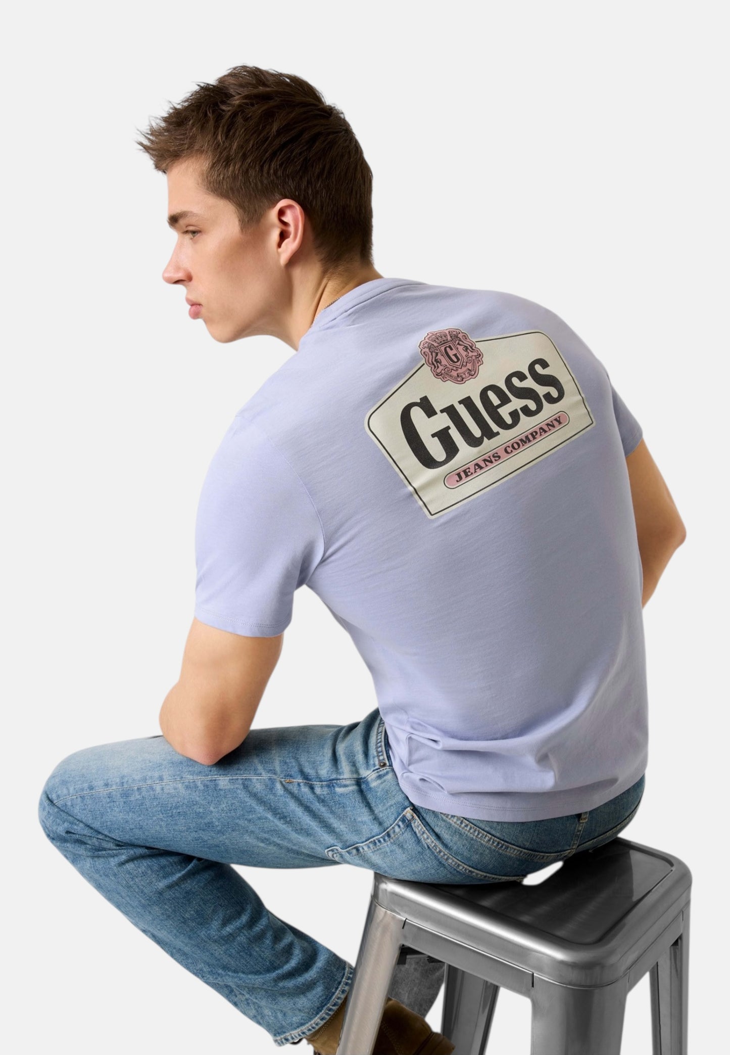 T-Shirt Manica Corta Uomo Guess  Gj Slim Fit Royal M6RI38K8HM0