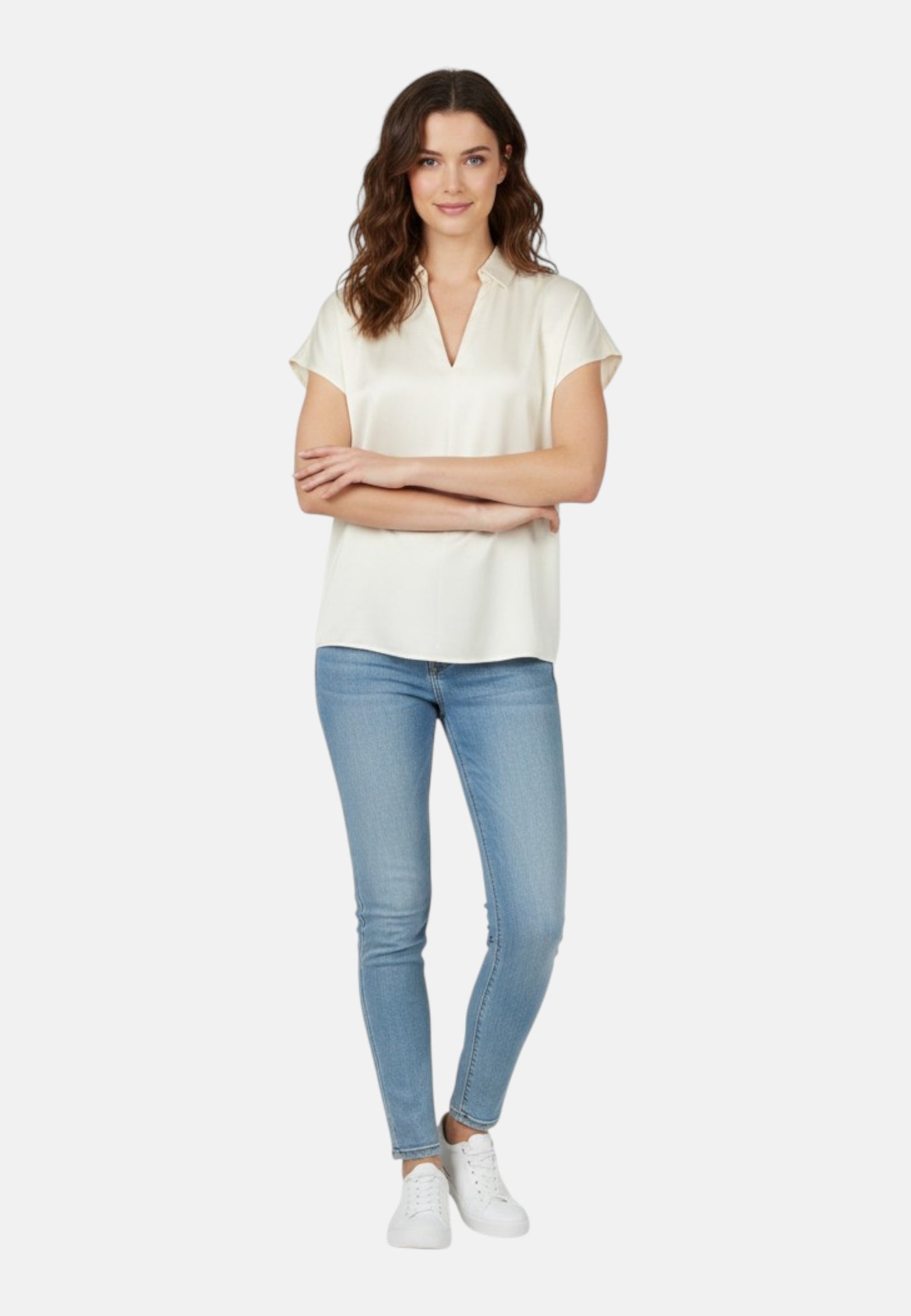 Blusa Manica Corta Donna Liu Jo Kimono In Raso  CA6288T2571