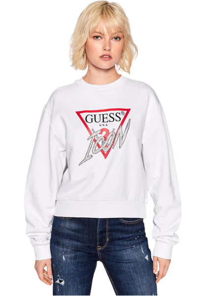 Felpa A Girocollo Donna Guess  Love Triangle