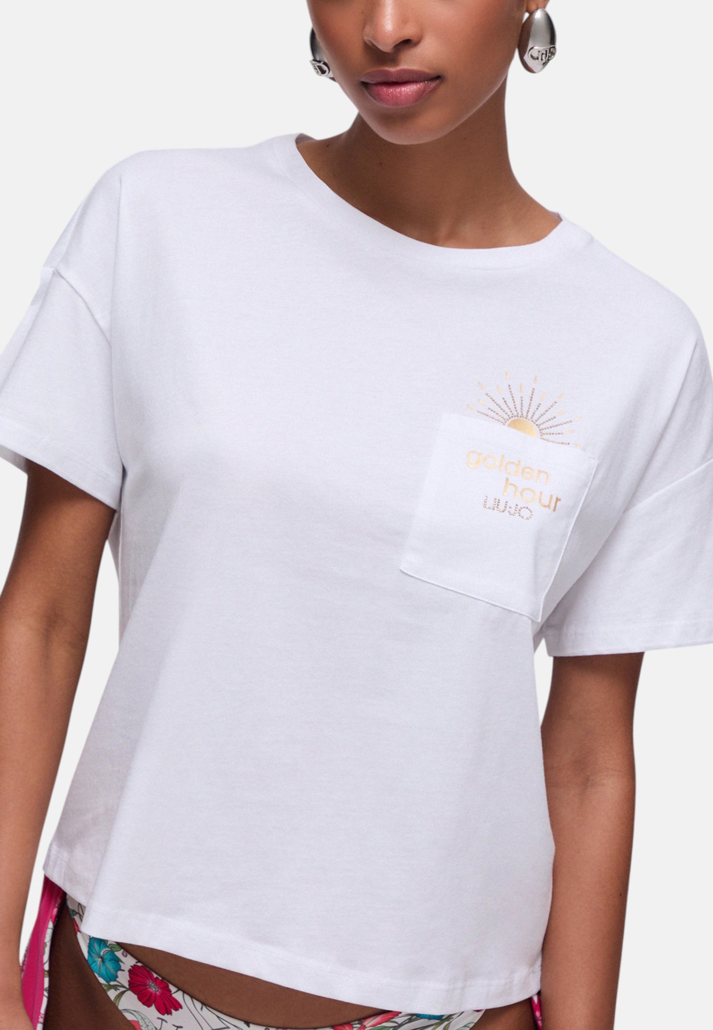 T-Shirt Manica Corta Donna Liu Jo Golden Hour Eco Line VA6161JS923