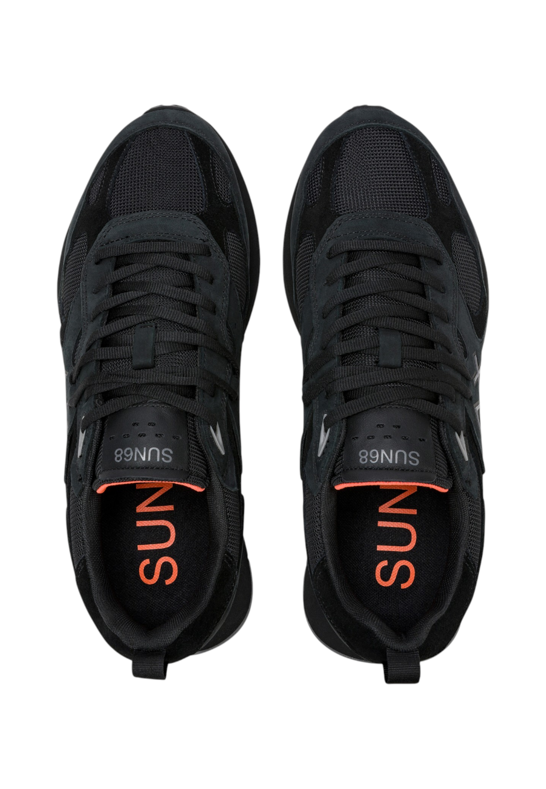 Sneakers Basse Uomo Sun68 Stile Running, Nubuck E Mesh, Maxi Logo Jaki 2.0 Nubuck Z46127