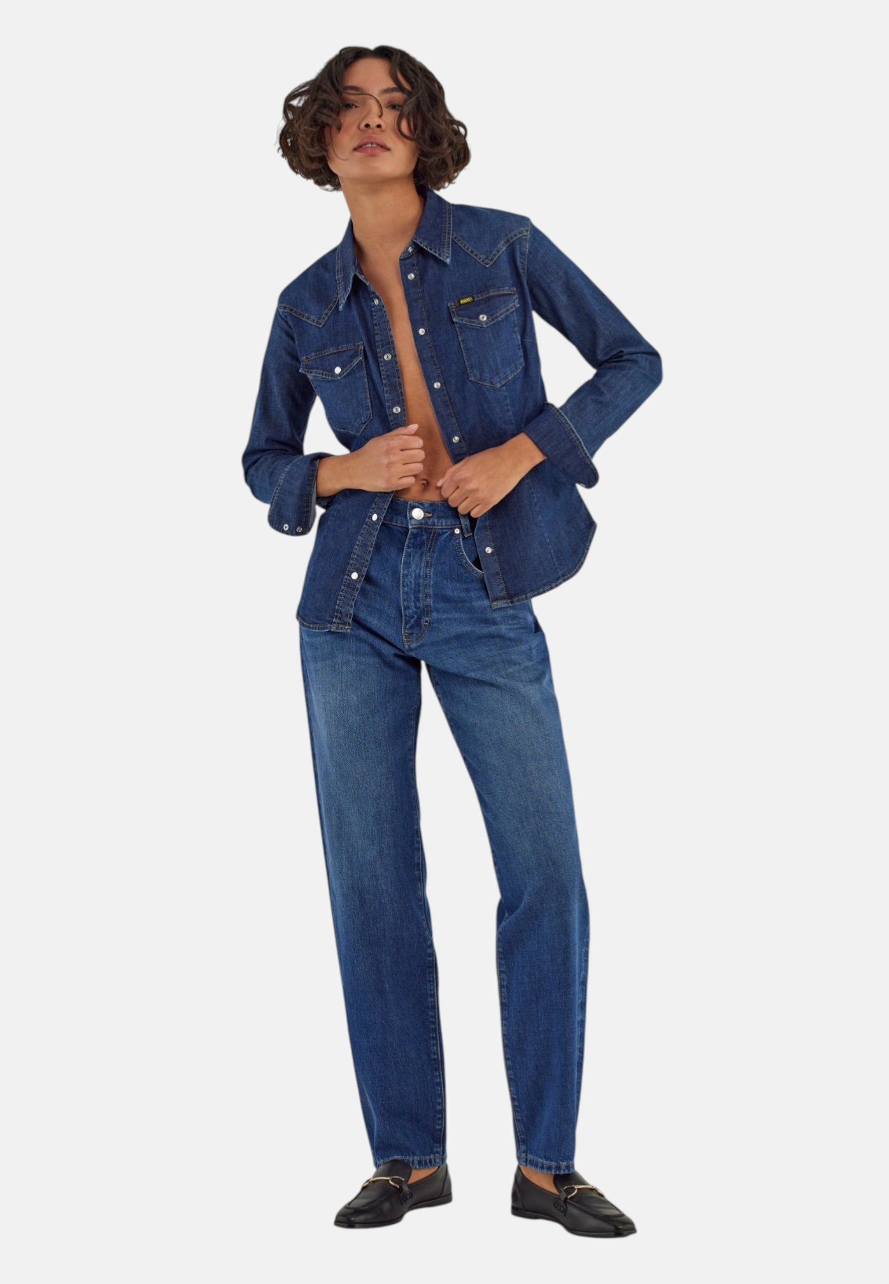 Camicia Manica lunga Donna Gas In Denim Slim Fit Cindy Shirt 155529010355