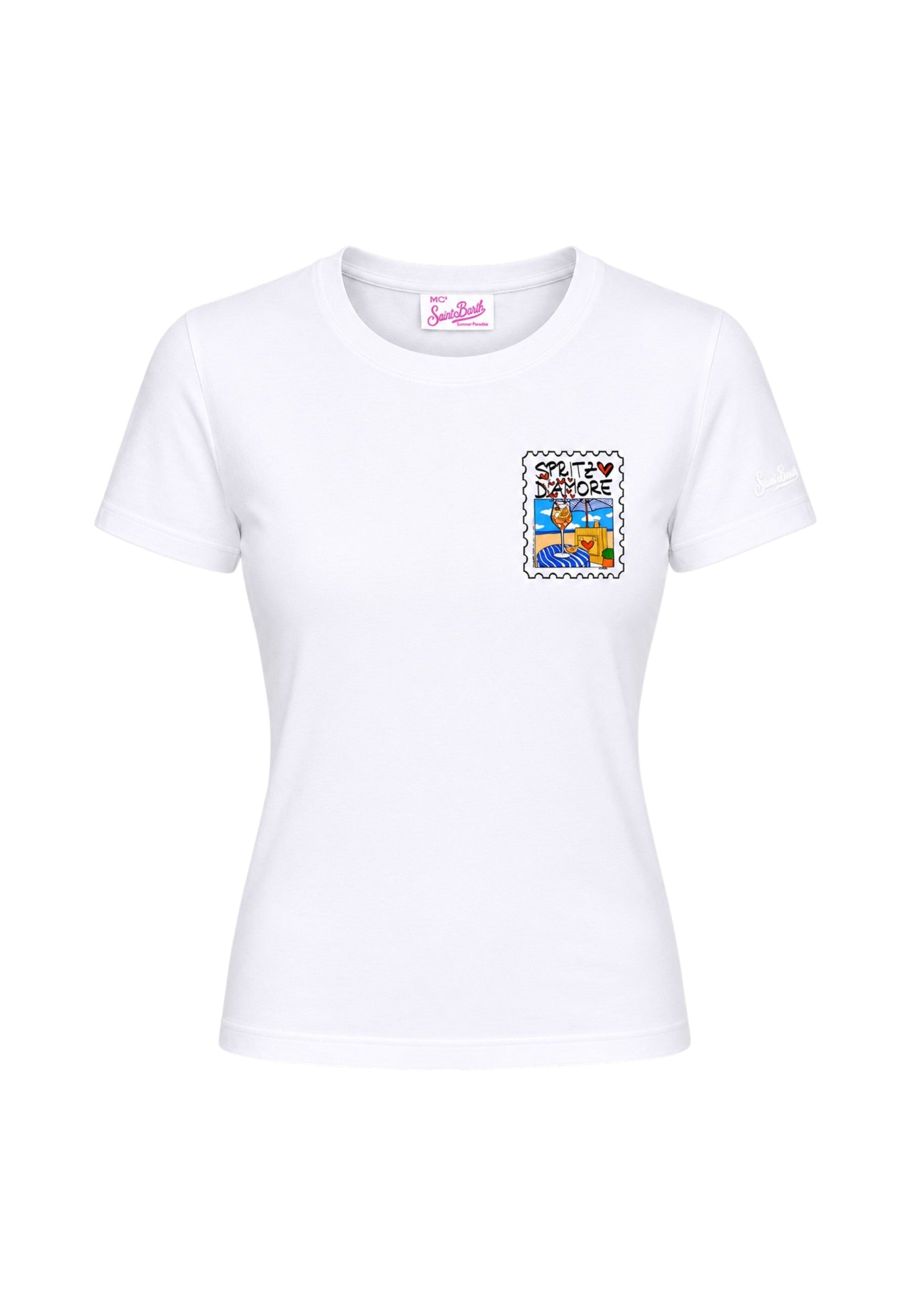 T-Shirt Manica Corta Donna Mc2 Saint Barth Spritz Amore Emilie EMI0001