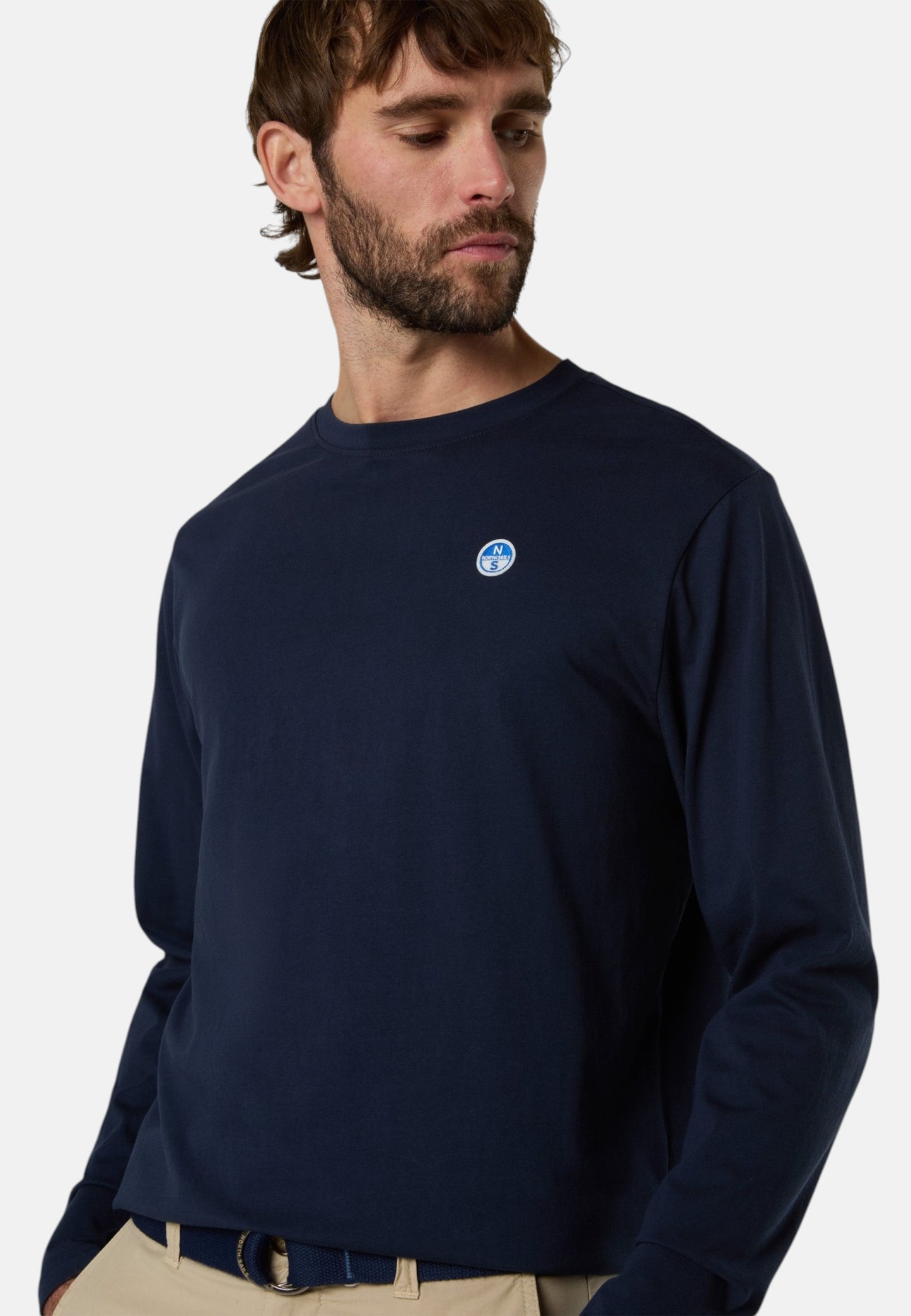 T-Shirt Manica lunga Uomo North Sails Logo Basic  692989