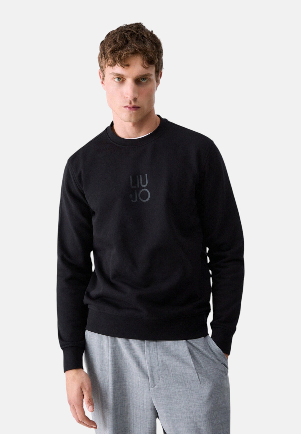 Felpa A Girocollo Uomo Liu Jo Con Logo Frontale Liu Jo  QF6074F0946