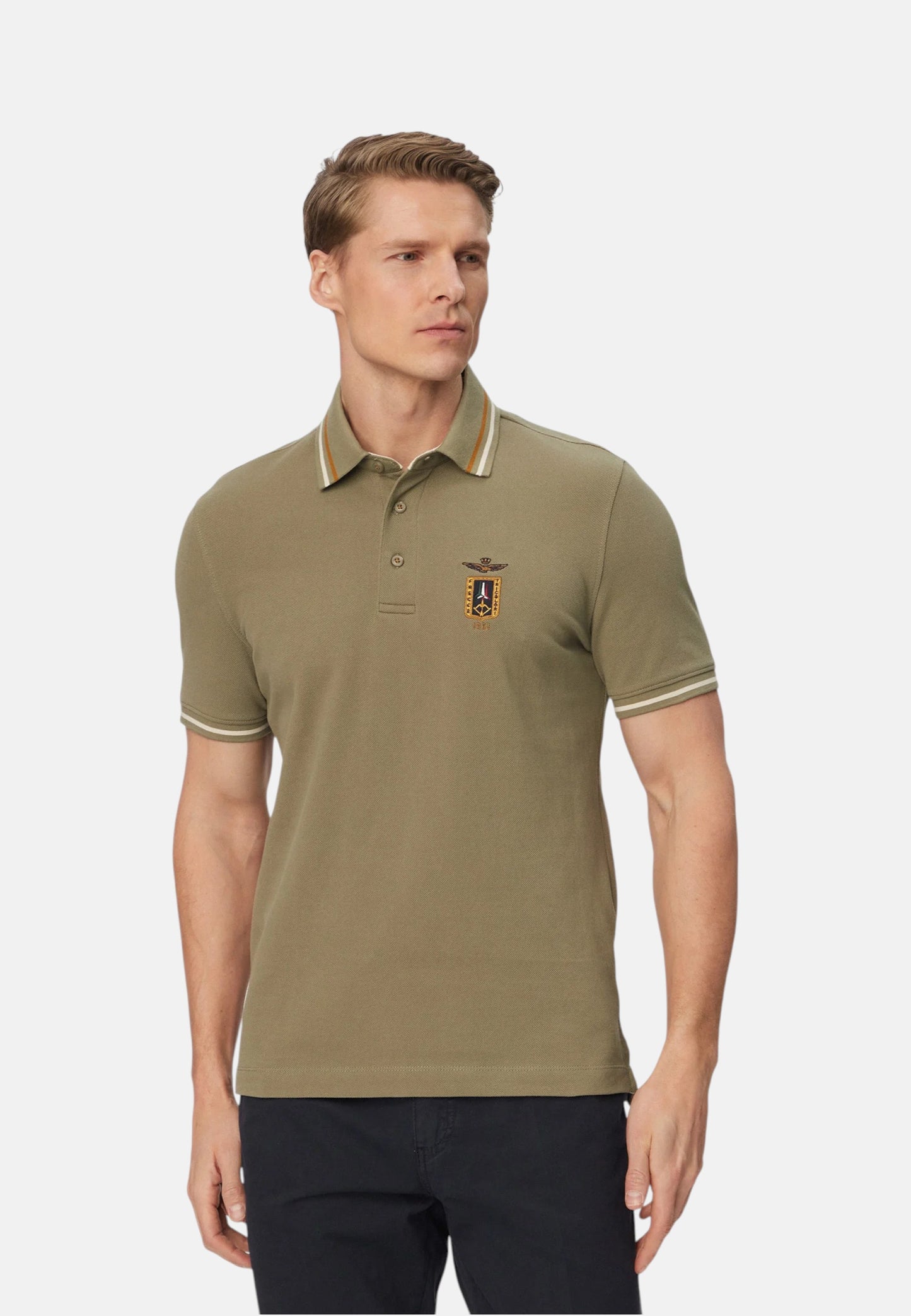 Polo Manica Corta Uomo Aeronautica Militare Slim Fit Frecce Tricolori 261PO1914UP00403