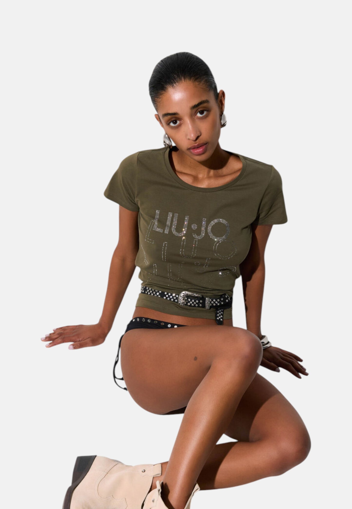 T-Shirt Manica Corta Donna Liu Jo Degrade Eco Line VA6171JS003