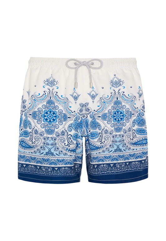 Costume da bagno Short Uomo Mc2 Saint Barth Paisley Down Gustavia Placed Print