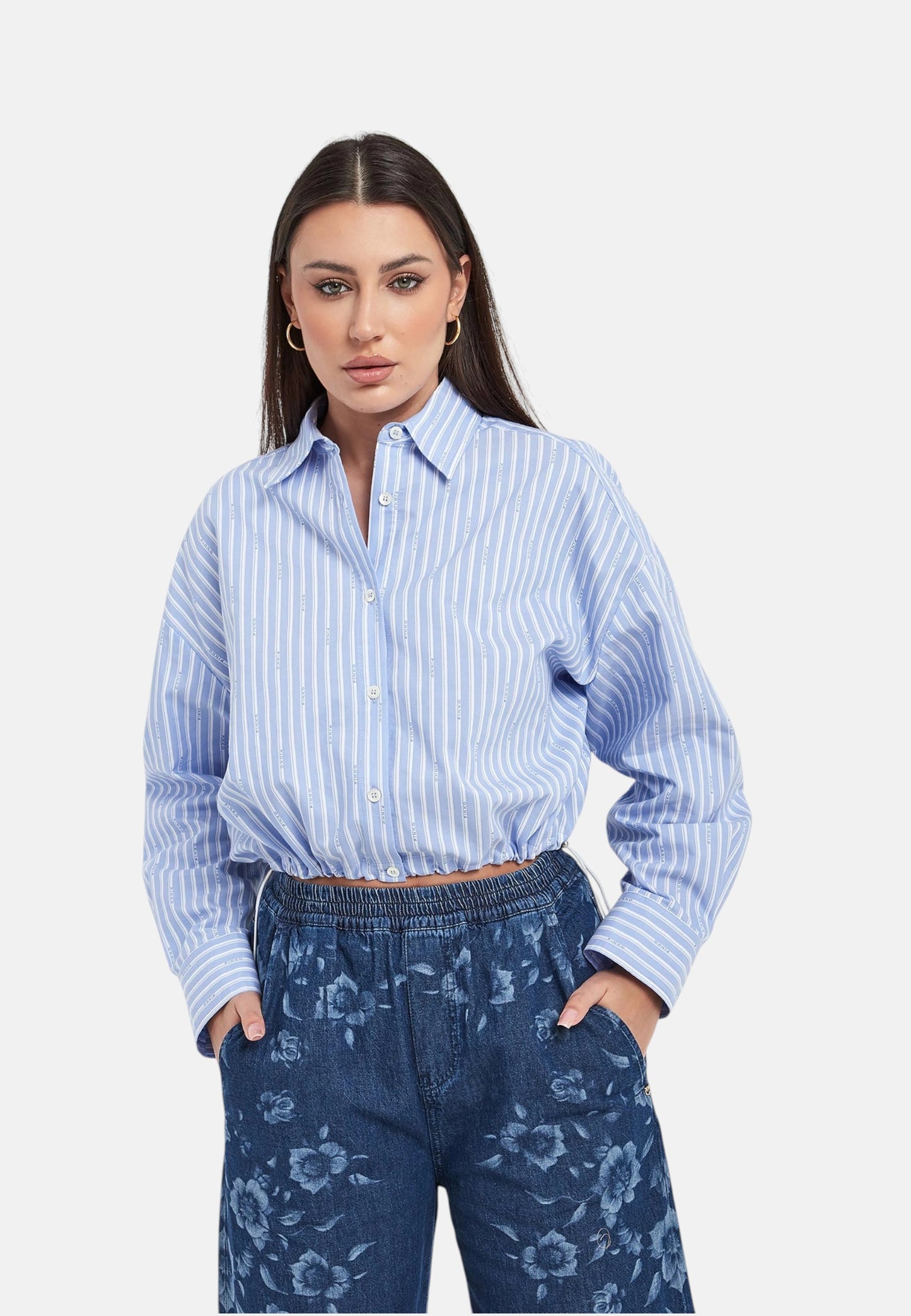 Camicia Manica lunga Donna Pinko Cropped Cammie 106249A36J
