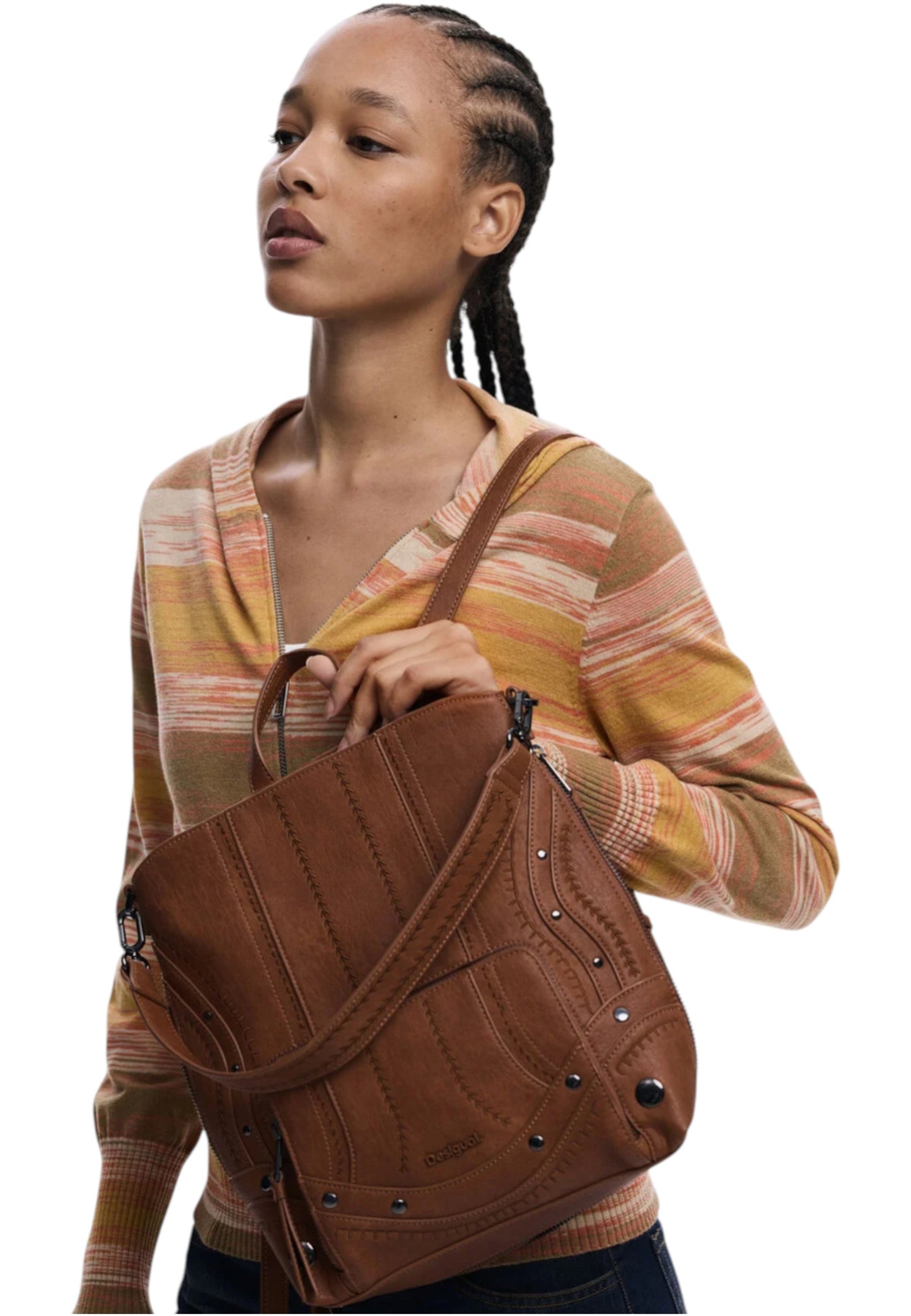 Zaino  Donna Desigual  Embro Patch Pretoria Mini Camel 25WAKP23