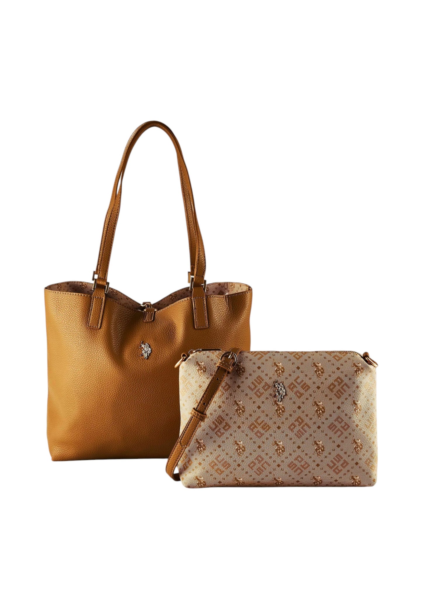 Borsa A Spalla Donna U.S. Polo Assn. Medium Shopping Bag Con Pochette Estraibile Malibu BEUM08707WVP