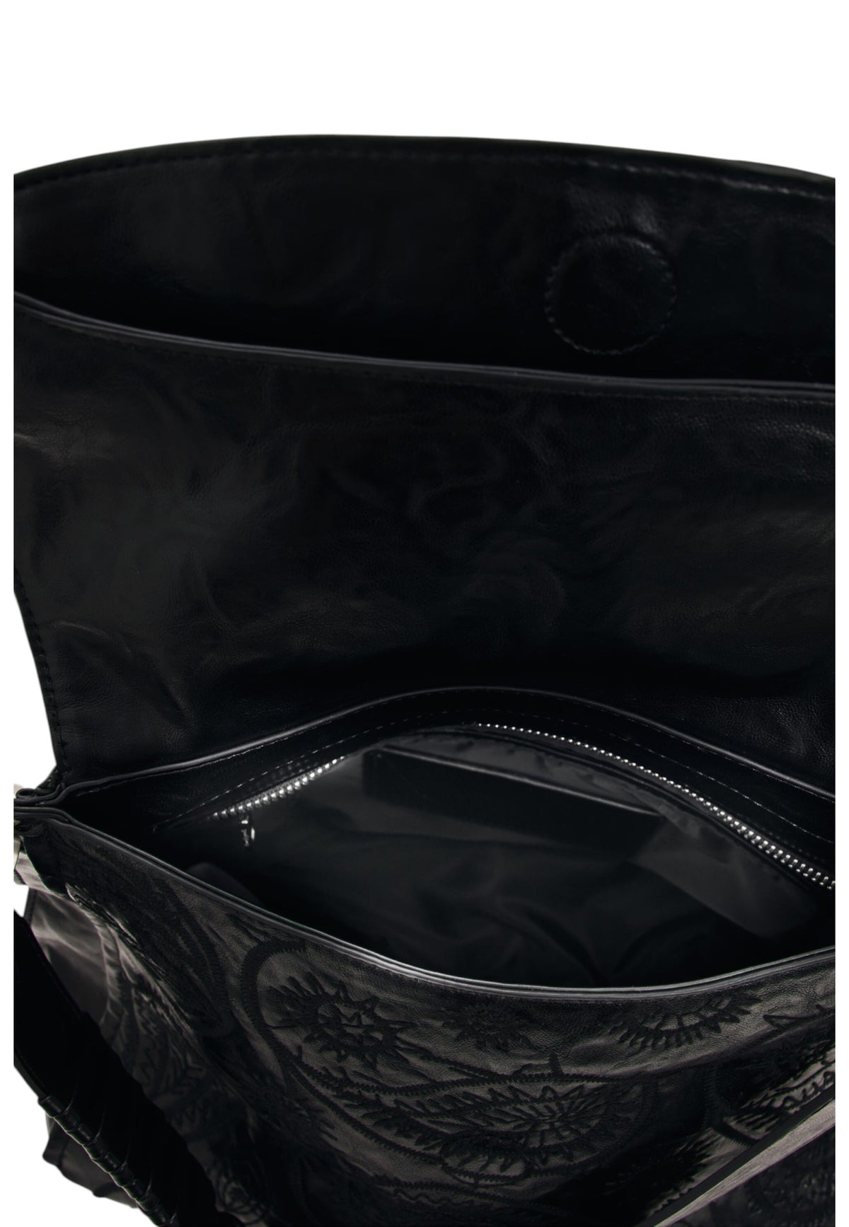 Zaino A Spalla Donna Desigual Medio, Motivo paisley, Con patta Siroco Posadas Black 26WAKP27