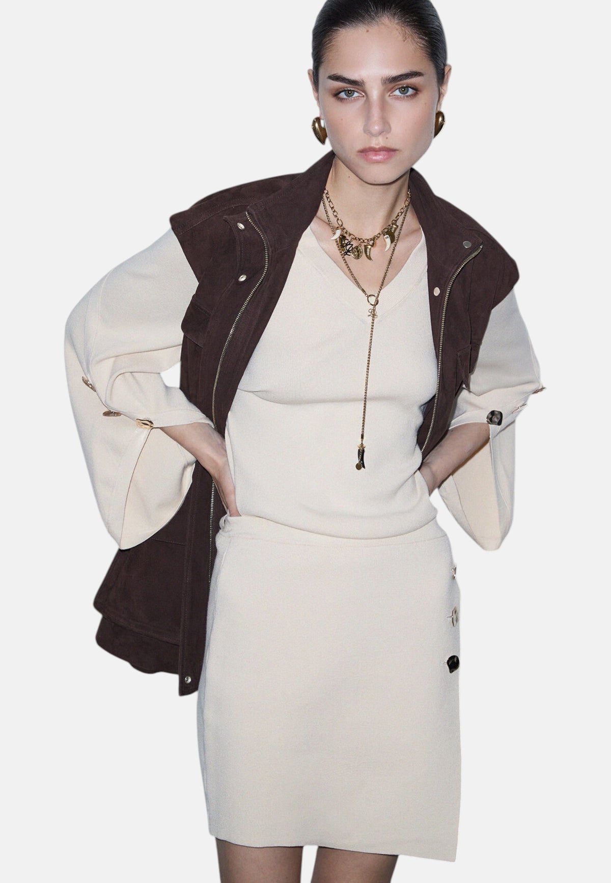 Maglia Scollo A V Donna Liu Jo Con Maniche A Mantella  CF6092MS99E