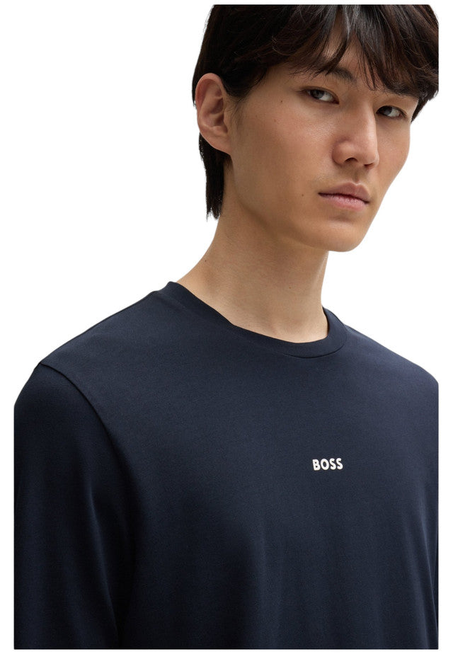 T-Shirt Manica lunga Uomo Boss Con Logo A Contrasto Tchark 50473286