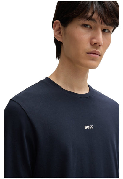 T-Shirt Manica lunga Uomo Boss Con Logo A Contrasto Tchark 50473286