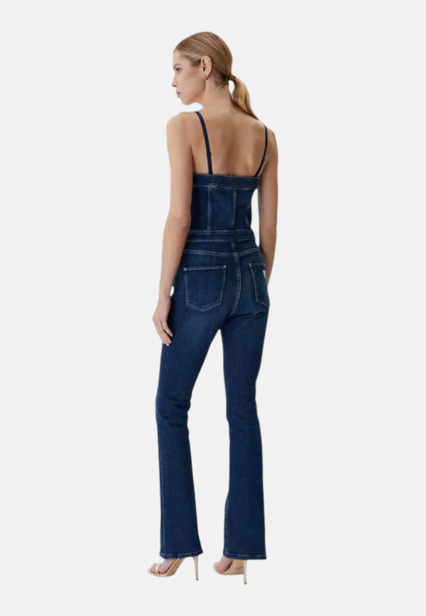 Tuta Jumpsuit Senza Maniche Donna Guess Con Jeans Con Jeans W6RD0ID6883