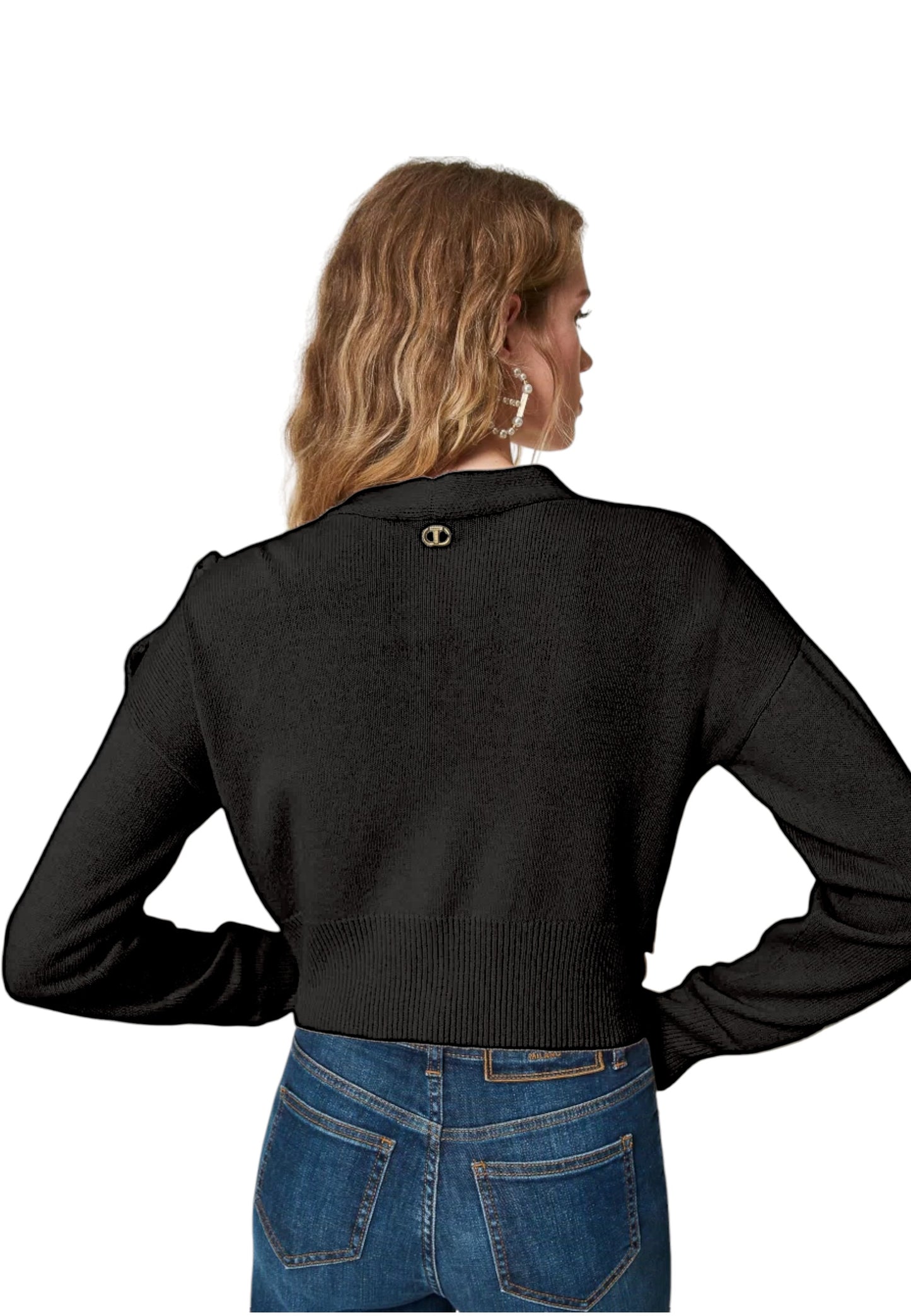 Cardigan  Donna Twinset In Maglia Con Motivo Rouches  242TP3300