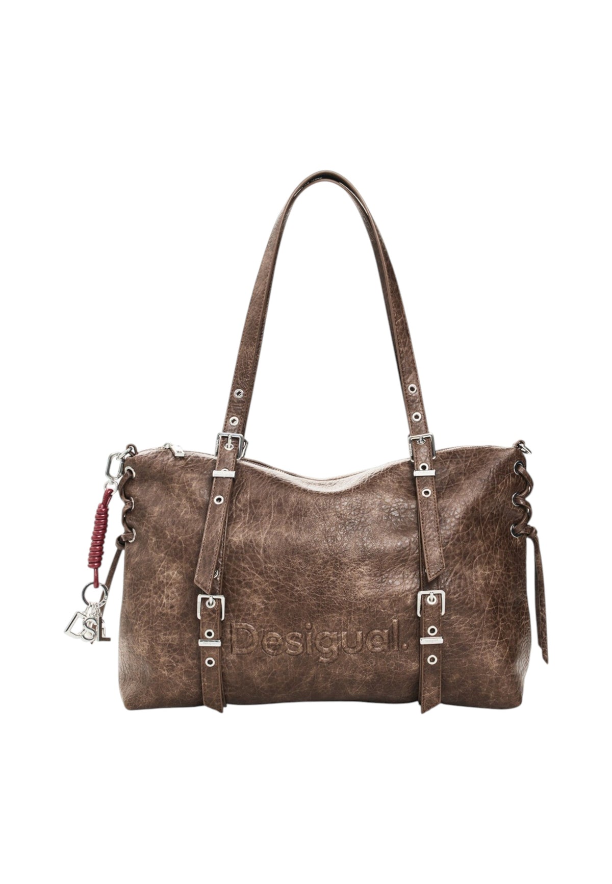 Borsa A Spalla Donna Desigual  Bag Half Logo Lanuza New Choco 26WAXPAF