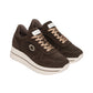 Sneakers Basse Donna Nero Giardini Tomaia in pelle, chiusura con lacci, applicazione logo laterale, punta tonda, suola rialzata in gomma, Made in Italy  I617362D