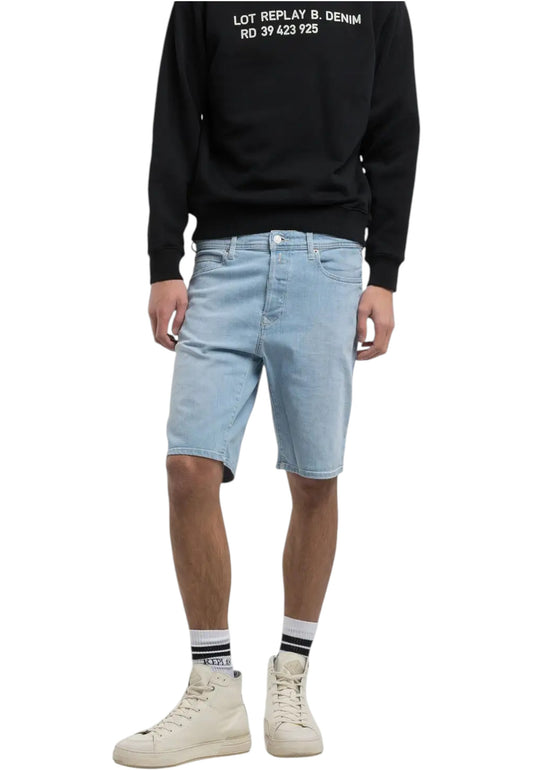 Pantaloncini Jeans Uomo Replay Tapered Fit Rbj.981 Short