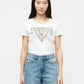 T-Shirt Manica Corta Donna Guess  Flower Triangle W6GI12K3027