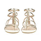 Sandali Bassi Donna Liu Jo In Pelle Metallizzata Oro Chiaro Sandy 09 SA6123EX029