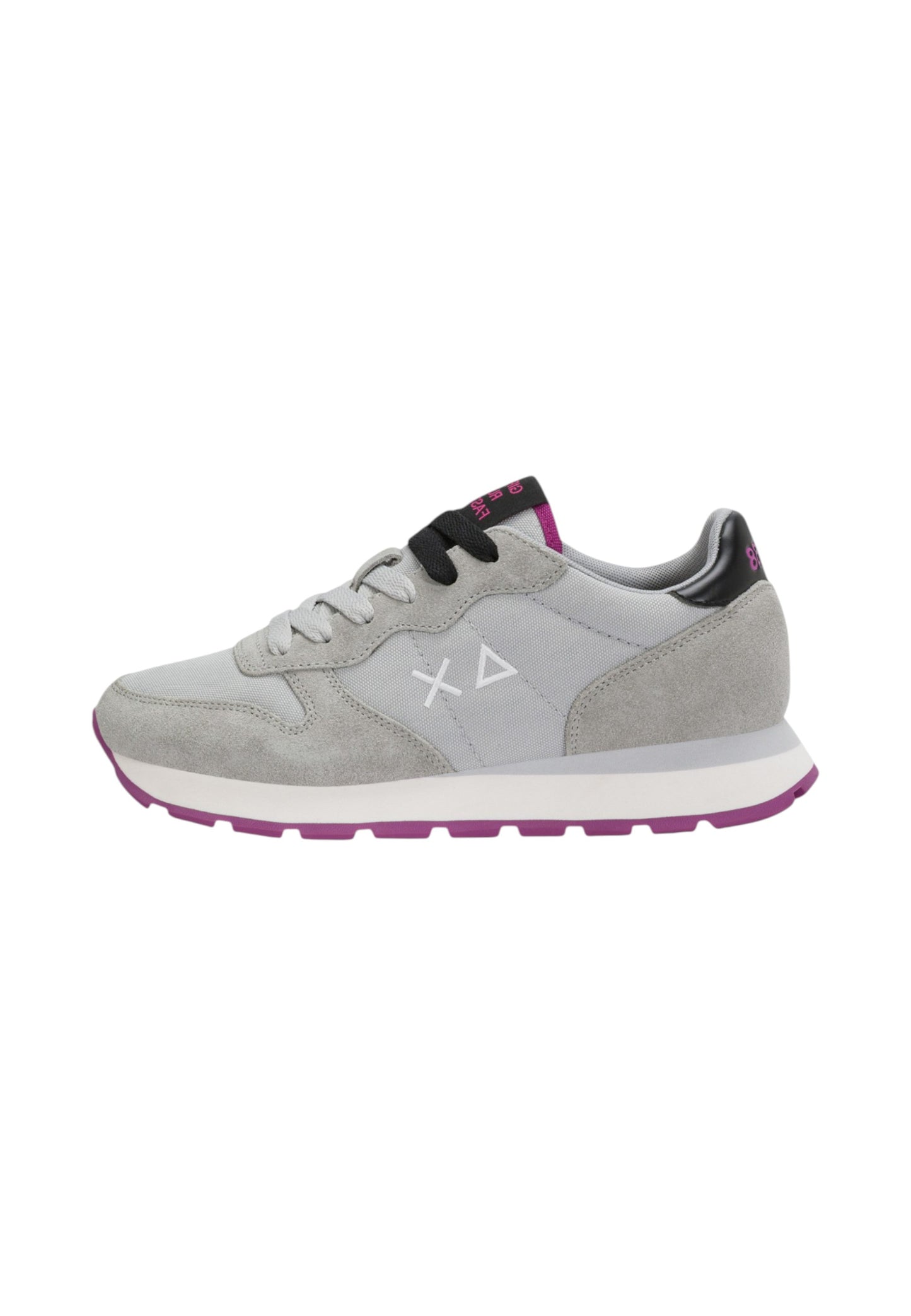 Sneakers Basse Donna Sun68 Stile Running, Nylon E Suede, Logo Ricamato Ally Solid Z46201