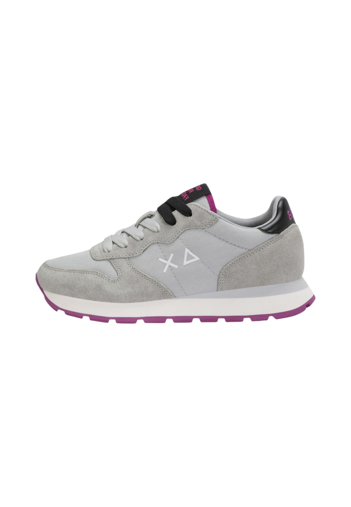 Sneakers Basse Donna Sun68 Stile Running, Nylon E Suede, Logo Ricamato Ally Solid Z46201
