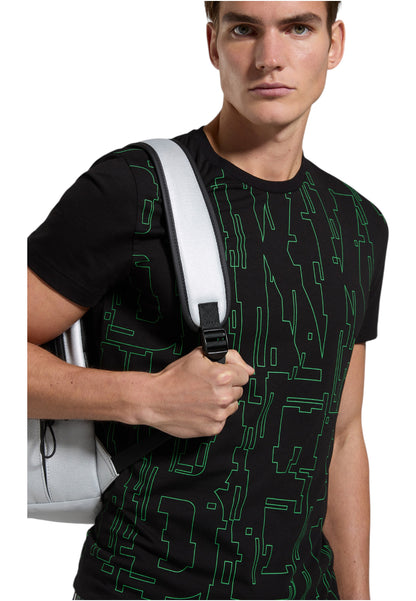 T-Shirt Manica Corta Uomo Bikkembergs Stampa Optical