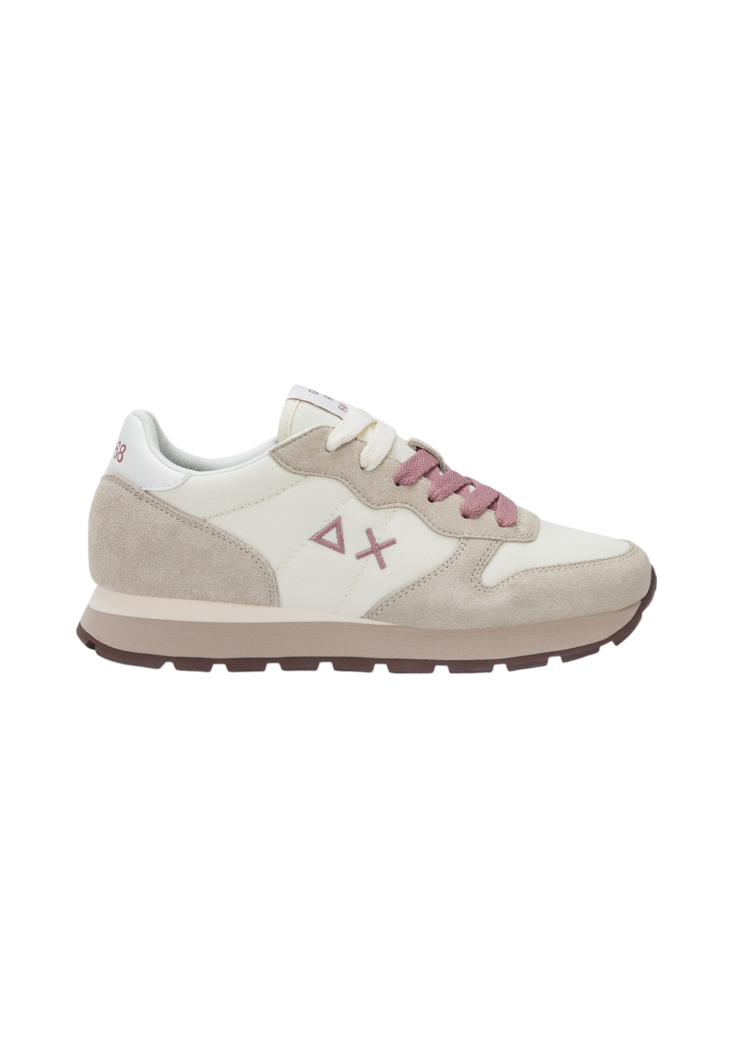 Sneakers Basse Donna Sun68 Stile Running, Nylon E Suede, Logo Ricamato Ally Solid Z46201