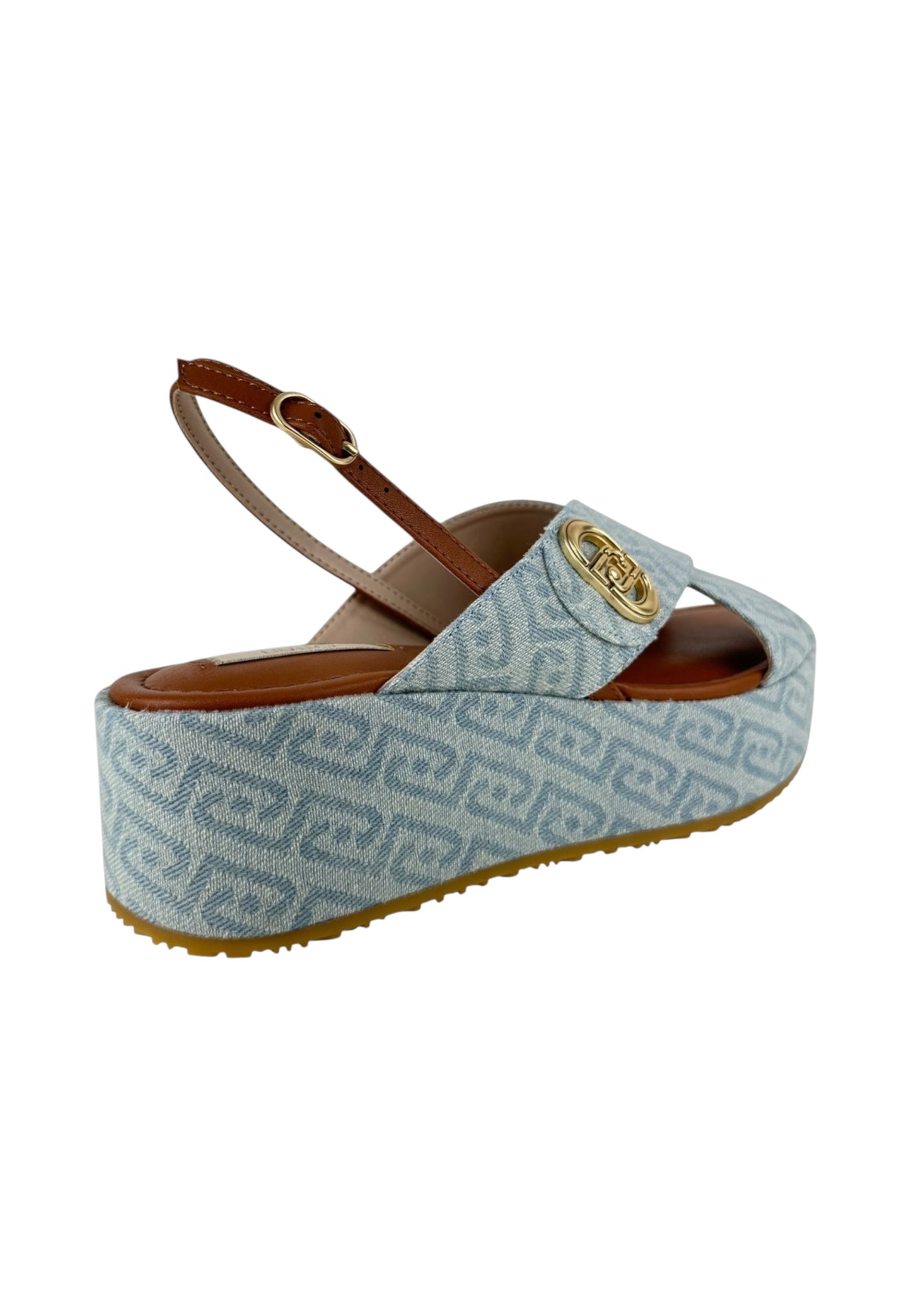 Sandali Platform Donna Liu Jo In Denim Monogram Flo 03 SA6141TX523