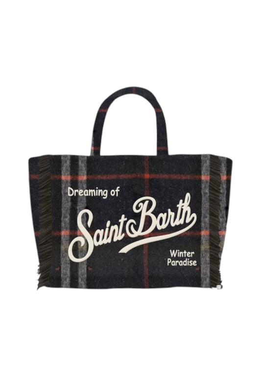 Borsa A Mano Donna Mc2 Saint Barth Tartan Big Embroidery Colette Wool COL0029