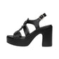 Sandali Con Tacco Donna Nero Giardini In Pelle Con Fasce Incrociate  E616092D