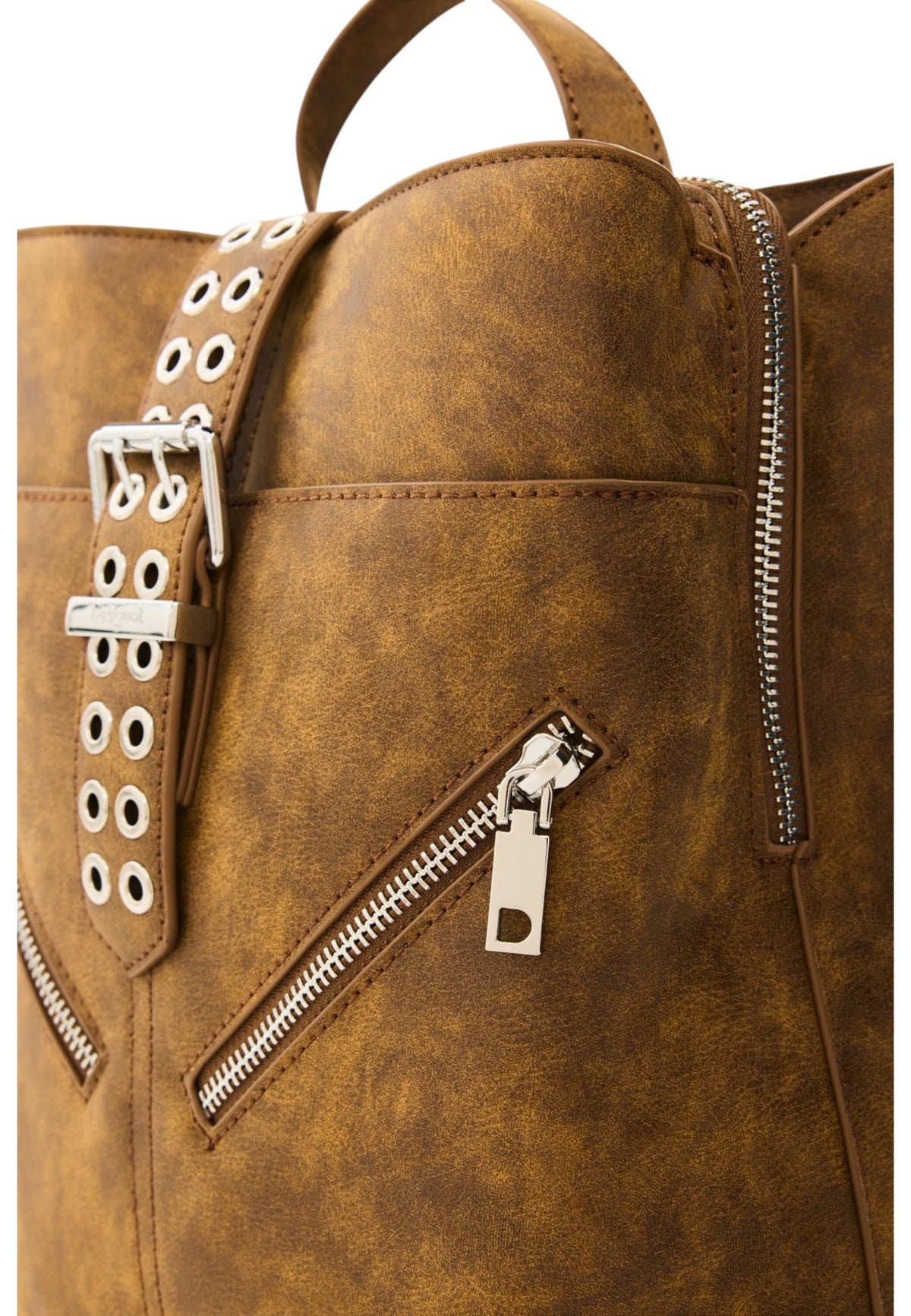 Zaino  Donna Desigual Piccolo, Effetto scamosciato, Con tracolla, Con fibbia Valentine Camel Sumy Mini Straight 26WAKP19