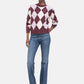 Maglione A Girocollo Donna Guess Motivo argyle Gracie W6BR48Z1447