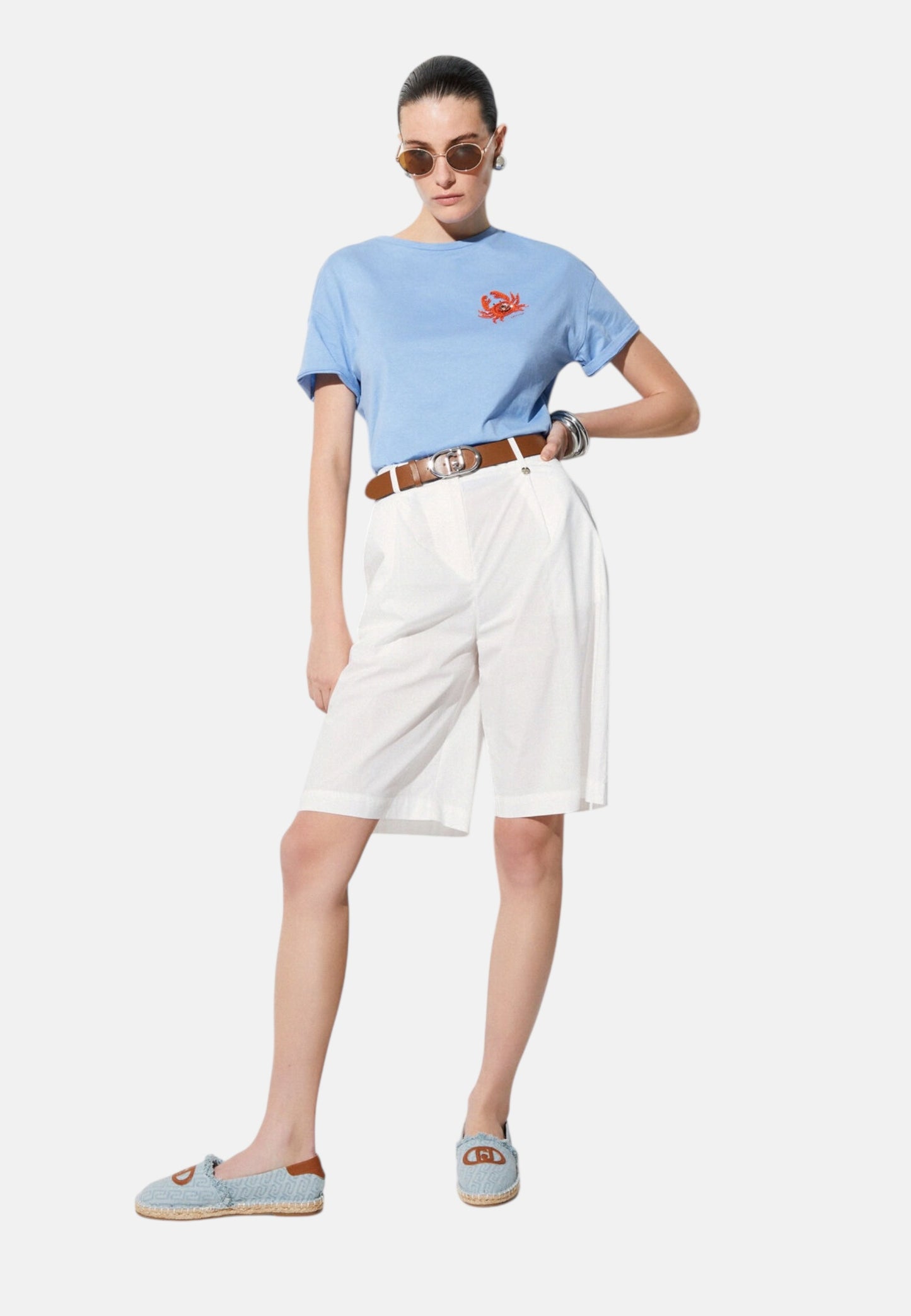 T-Shirt Manica Corta Donna Liu Jo Wave Crab Eco Line WA6414JS923