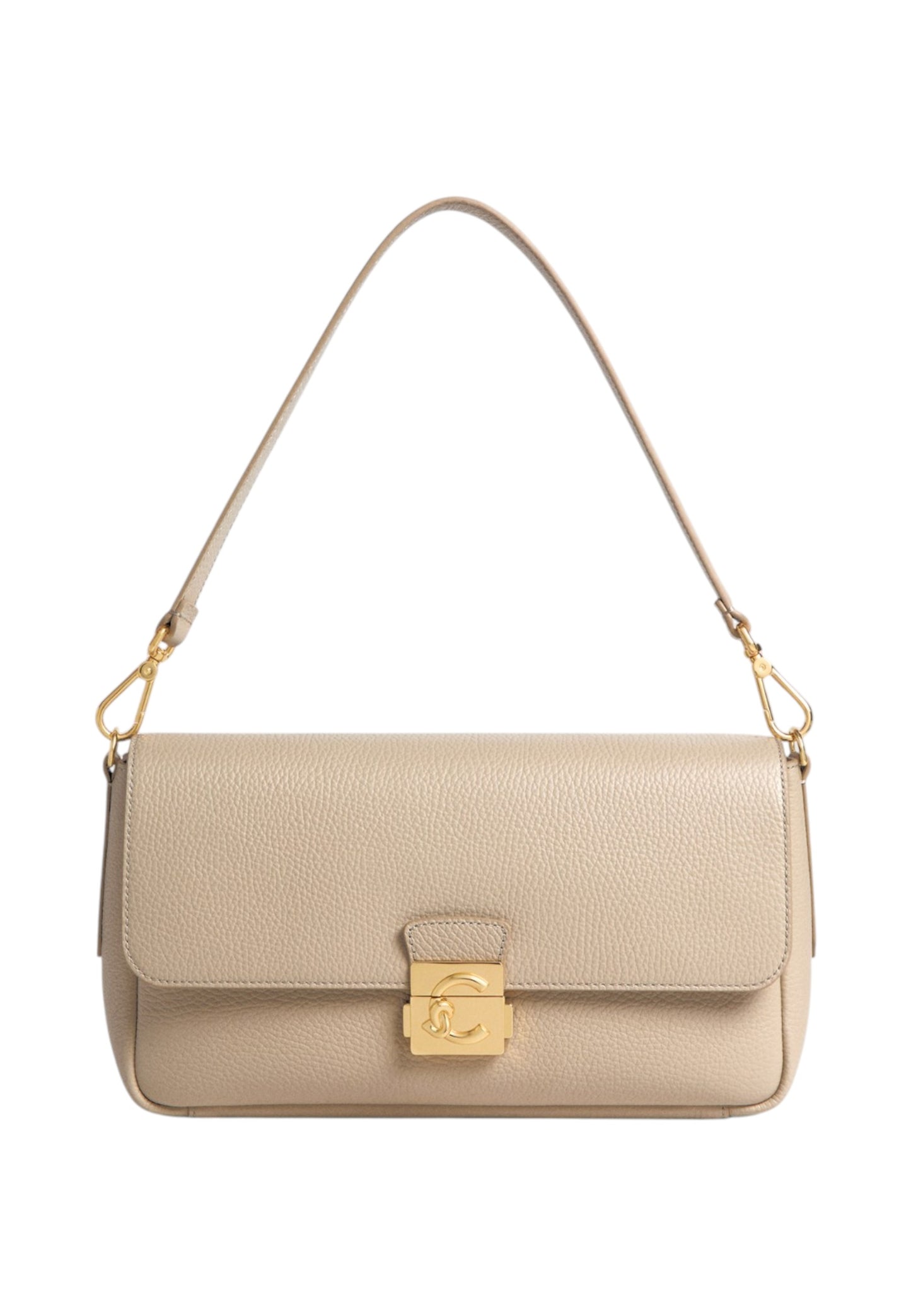 Borsa A Spalla Donna Coccinelle In Pelle Martellata Coccinelle C-Me Lock Large E1U4K120101