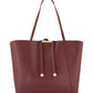 Borsa A Spalla Donna Braccialini Reversibile, Manico doppio, Chiusura con coulisse, Design reversibile con interno a pois, Dimensioni: 45 x 11 x 30 Cm Double B19323PP