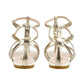 Sandali Bassi Donna Liu Jo In Pelle Metallizzata Oro Chiaro Sandy 09 SA6123EX029