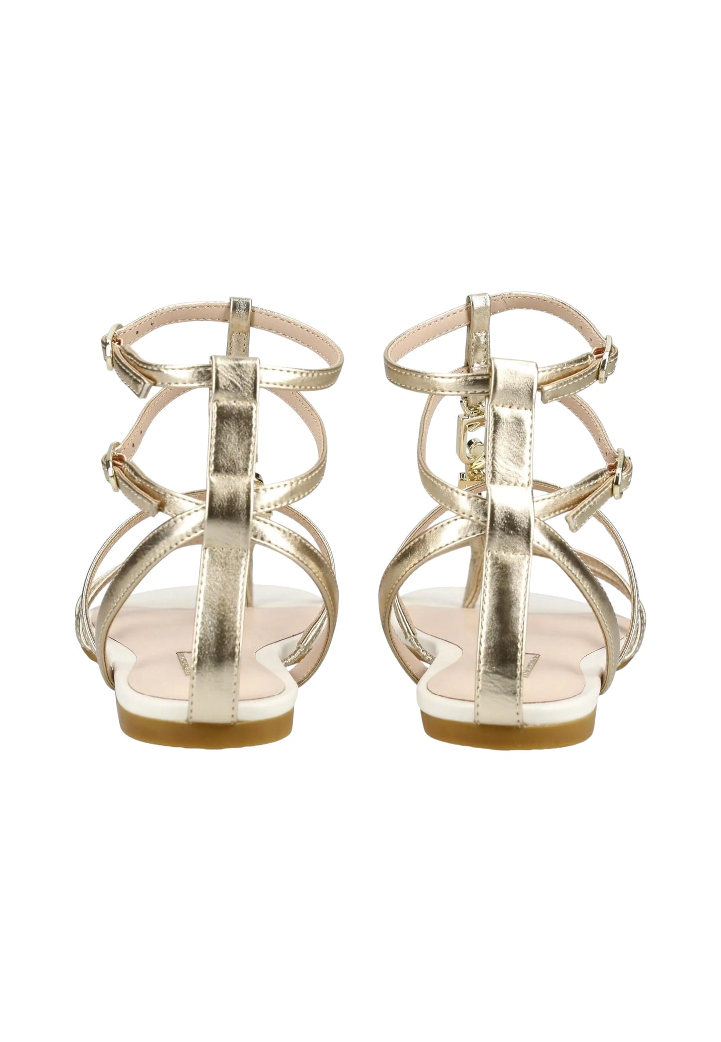 Sandali Bassi Donna Liu Jo In Pelle Metallizzata Oro Chiaro Sandy 09 SA6123EX029