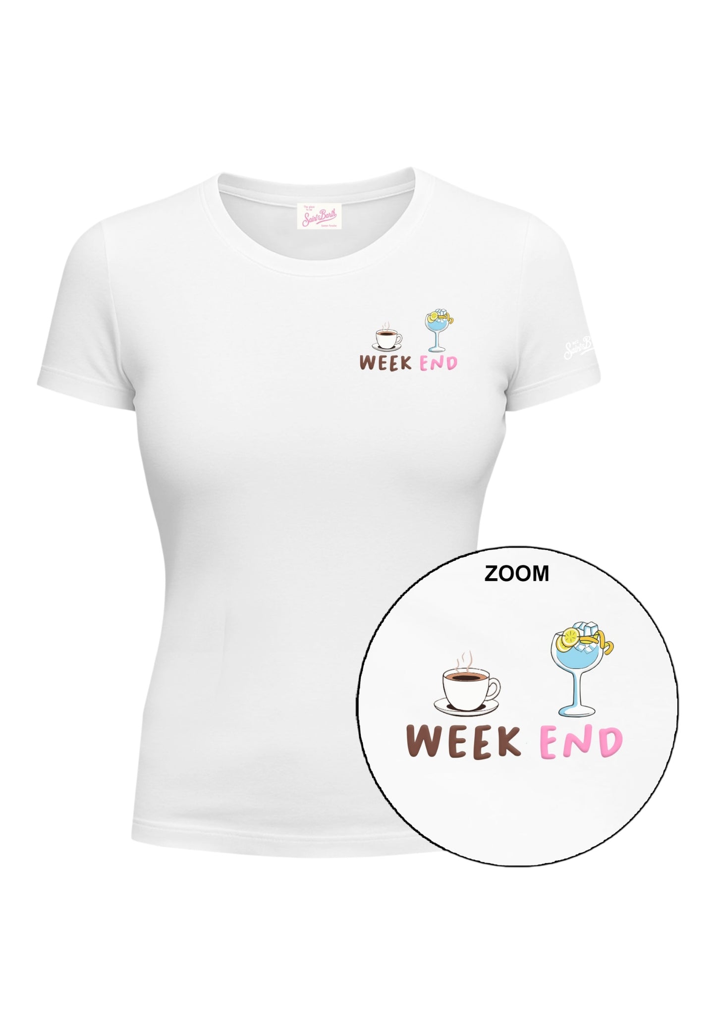 T-Shirt Manica Corta Donna Mc2 Saint Barth Week End Emb Esme ESE0001