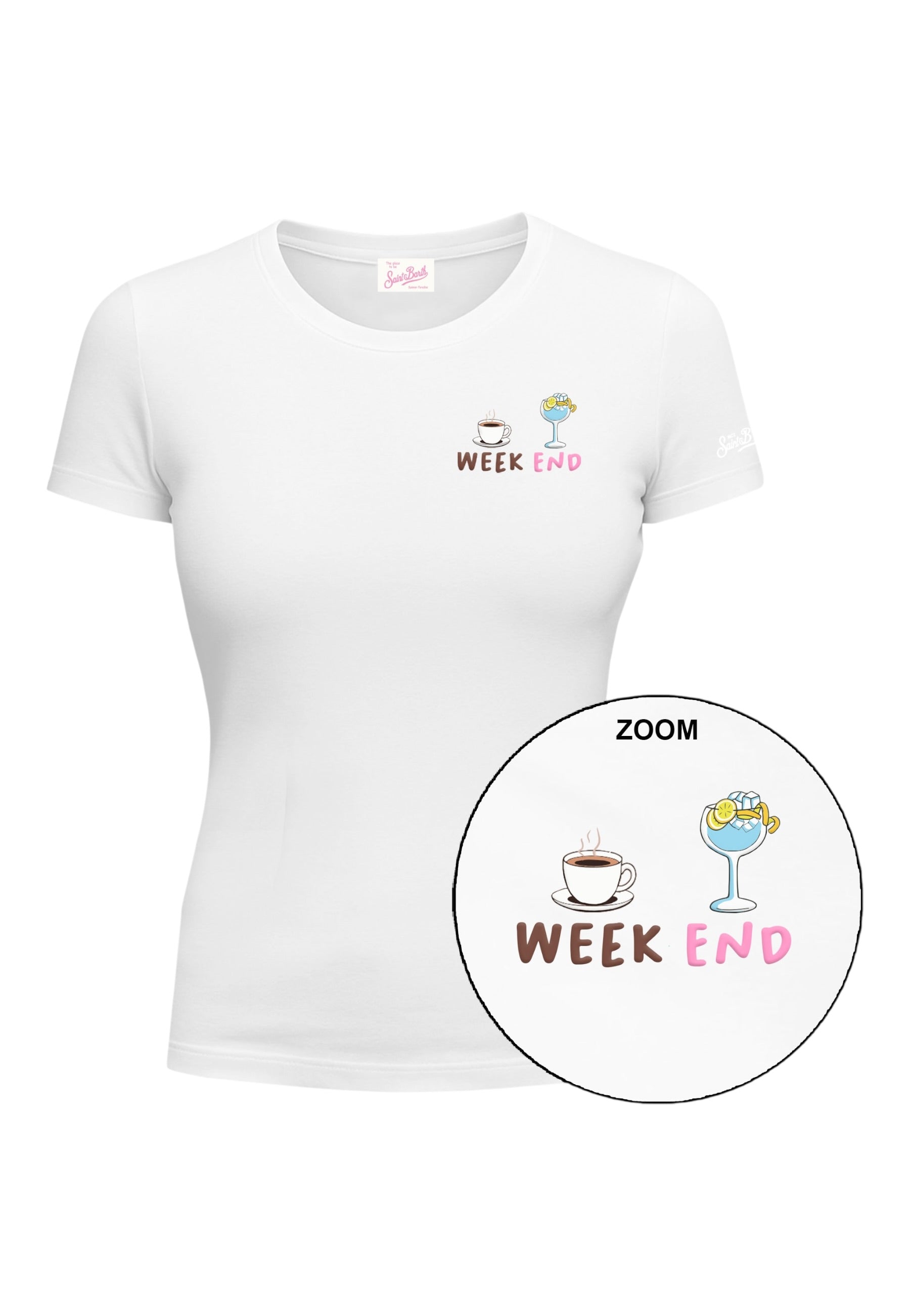 T-Shirt Manica Corta Donna Mc2 Saint Barth Week End Emb Esme ESE0001