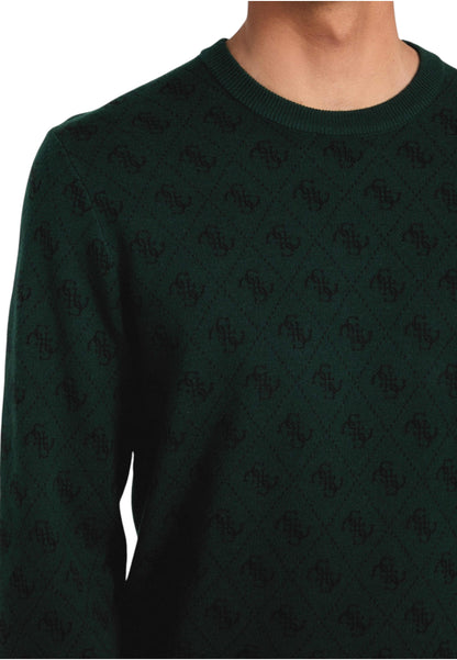 Maglione A Girocollo Uomo Guess  Humbert 4G Logo M5YR10Z3OE2