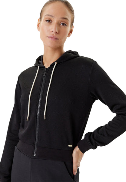 Felpa Con Cappuccio Donna Guess Con Zip 3D Peony V5YQ06KBSL2