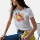 T-Shirt Manica Corta Donna Liu Jo Liujo Red Blooming Eco Line WA6493JS923