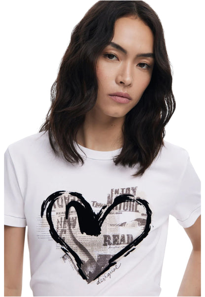T-Shirt  Donna Desigual  Ts Letter Core 25WWTK04